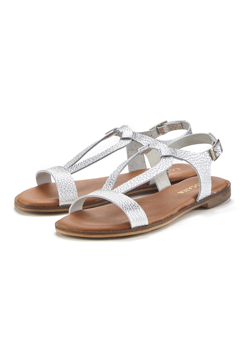 Bild: Sandale von LASCANA: Sandale aus Leder von LASCANA. Made in Spain. Obermaterial aus Rindsleder. Decksohle aus Lederimitat und Polyester. Laufsohle aus Synthetik.
