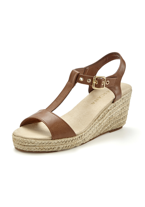 Bild: Sandalette von LASCANA: Sandalette mit Keilabsatz von Lascana. Absatzhöhe ca. 7,5 cm. Obermaterial und Futter aus Lederimitat. Decksohle aus Textil. Laufsohle aus Synthetik.