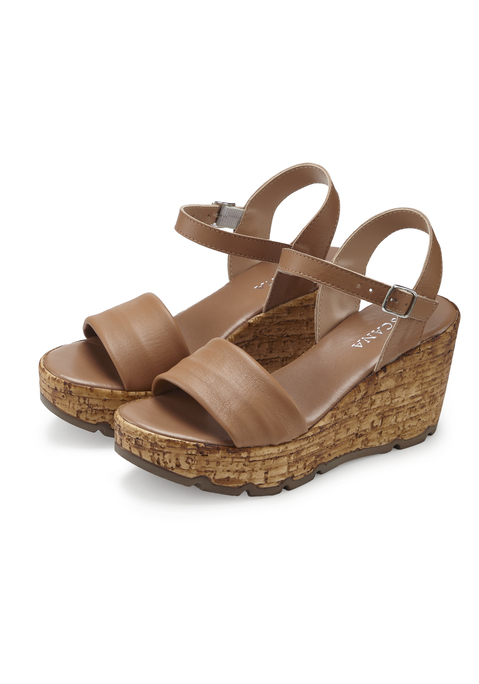 Bild: Sandalette von LASCANA: Keilabsatz-Sandalette von Lascana. Breiter Steg über den Zehen, schmaler, verstellbarer Riemen am Knöchel. Obermaterial aus Schafsleder. Futter aus Synthetik. Decksohle aus Lederimitat. Laufsohle aus Synthetik.