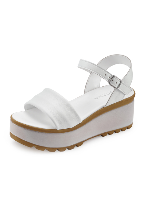 Bild: Sandalette von LASCANA: Elegante Riemchensandalette von Lascana mit komfortablen Keilabsatz. Feminine Passform, ideal für Sommer und Urlaub sowie für festliche Events..  Aus hochwertigem Leder.