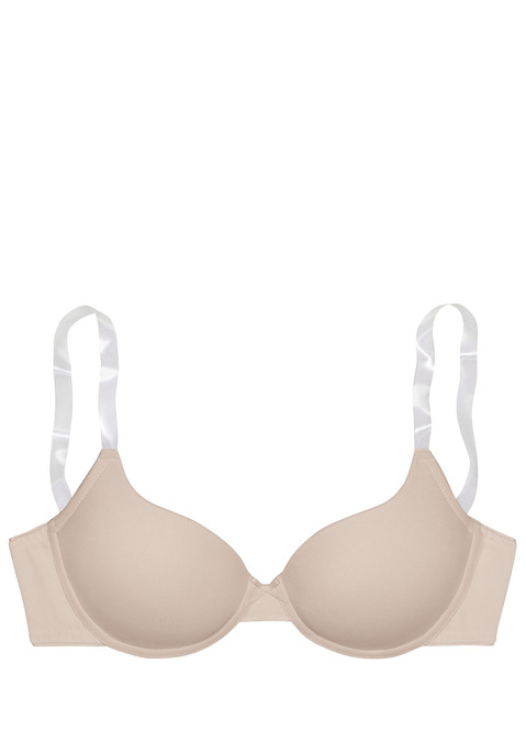 Bild: Schalen-BH von LASCANA: LASCANA Schalen-BH mit transparenten Trägern. Mit Formbügel und nahtlosen, leicht gefütterten Cups. Perfekt unter eng anliegenden Oberteilen. Klassische Dessous. Bequeme Alltags-Dessous. Modische Dessous. Der Schalen-BH ist aus 85% Polyamid (Tactel®), 15% Elasthan (LYCRA®). BHs sind nicht trocknergeeignet, da die Versteller und Ringe durch die Hitze beschädigt werden und brechen.