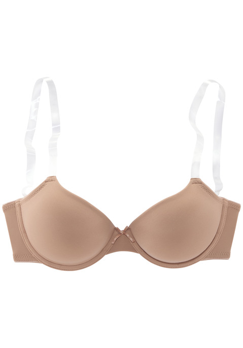 Bild: Schalen-BH von LASCANA: LASCANA Schalen-BH mit transparenten Trägern. Mit Formbügel und nahtlosen, leicht gefütterten Cups. Perfekt unter eng anliegenden Oberteilen. Klassische Dessous. Bequeme Alltags-Dessous. Modische Dessous. Der Schalen-BH ist aus 85% Polyamid (Tactel®), 15% Elasthan (LYCRA®). BHs sind nicht trocknergeeignet, da die Versteller und Ringe durch die Hitze beschädigt werden und brechen.