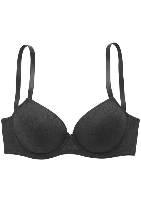 Bild: Schalen-BH von LASCANA: Femininer Schalen-BH mit feiner Zierschleife in der vorderen Mitte. Mit leicht wattierten Cups auf Formbügel gearbeitet. Rundum aus flacher Spitze mit Kussmund-Optik. Individuell verstellbare Träger sowie Rückenverschluss. Mit Liebe & Leidenschaft in Hamburg kreiert.