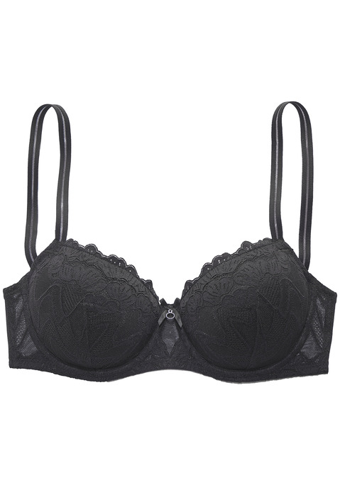 Bild: Schalen-BH von LASCANA: Femininer Schalen-BH mit Bügel & feiner Zierschleife und Accessoire in der vorderen Mitte. Mit leicht wattierten Cups auf Formbügel gearbeitet. Cups mit floraler Spitze überzogen, Rücken aus weichem Microtouch-Material. Individuell verstellbare Träger sowie Rückenverschluss. Mit Liebe & Leidenschaft in Hamburg kreiert. Aus 55% Polyamid, 38% Polyester, 7% Elasthan.