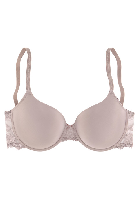 Bild: Schalen-BH von LASCANA: Mit Formbügel und nahtlos vorgeformten, leicht wattierten Cups – perfekt unter eng anliegenden Oberteilen. Rückteil aus zarter Blumenjacquardspitze. Träger und Rückenverschluss verstellbar. BHs sind nicht trocknergeeignet, da die Versteller und Ringe durch die Hitze beschädigt werden und brechen.  Aus 84% Polyamid (TACTEL®), 16% Elasthan  (LYCRA®).