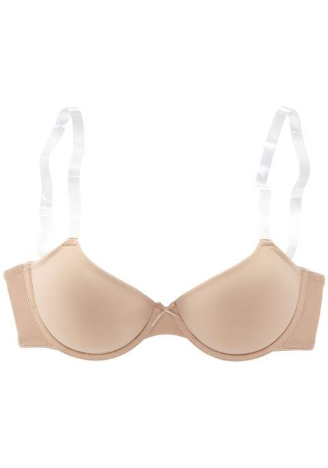 Bild: Schalen-BH von LASCANA: LASCANA Schalen-BH mit transparenten Trägern. Mit Formbügel und nahtlosen, leicht gefütterten Cups. Perfekt unter eng anliegenden Oberteilen. Klassische Dessous. Bequeme Alltags-Dessous. Modische Dessous. Der Schalen-BH ist aus 85% Polyamid (Tactel®), 15% Elasthan (LYCRA®). BHs sind nicht trocknergeeignet, da die Versteller und Ringe durch die Hitze beschädigt werden und brechen.