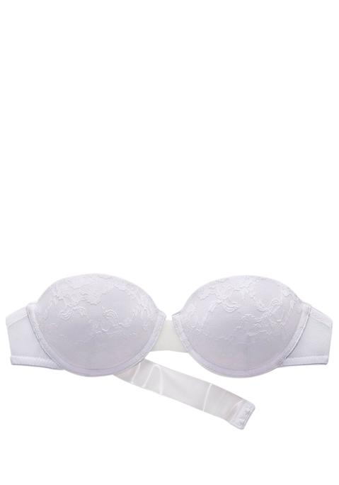 Bild: Schalen-BH von LASCANA: Mit transparentem Rücken für tiefe Rückenausschnitte. Die Cups sind sind leicht wattiert und mit hübscher Spitze in floraler Optik überzogen Der BH ist aus 54% Polyester, 40% Polyamid, 6% Elasthan. BHs sind nicht trocknergeeignet, da die Versteller und Ringe durch die Hitze beschädigt werden und brechen.