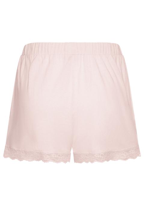 Bild: Schlafhose von LASCANA: Unifarbene Schlafshorts von Lascana. Elastischer Gummibund für Komfort. Verspielter Spitzenbesatz am Beinsaum. Legere Passform. Perfekt als Home- und Sleepwear. Weicher Single-Jersey aus Viskose.