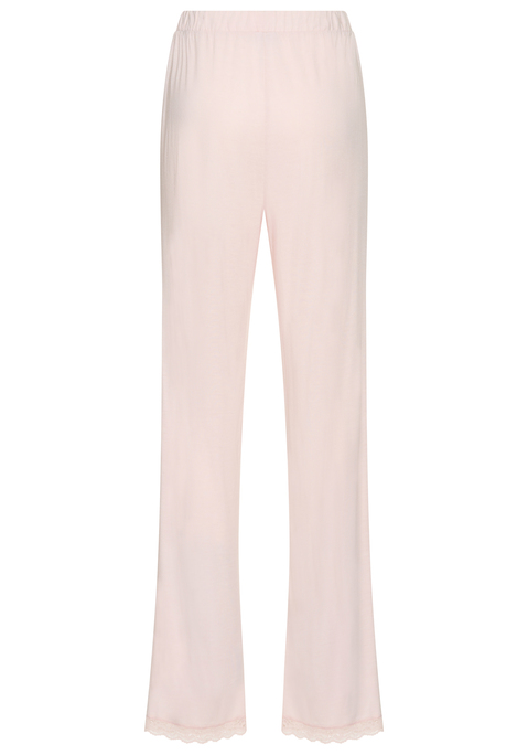 Bild: Schlafhose von LASCANA: Unifarbene lange Schlafhose von Lascana mit elastischem Gummibund. Zarte Spitze am Beinsaum. Gerade Beinform. Schön aus als Homewear. Angenehm weicher Single-Jersey aus Viskose.