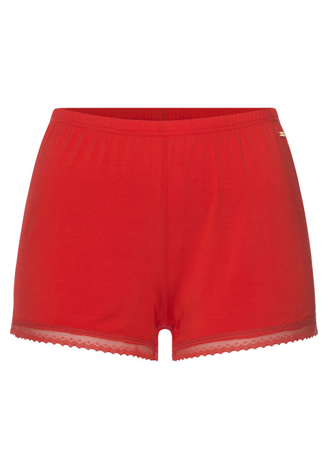 LASCANA Damen Schlafshorts feuerrot Gr.32/34