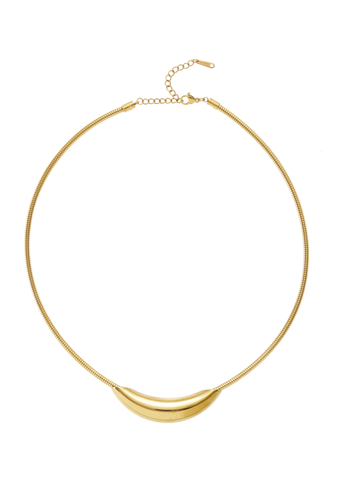 Bild: Schlangenkette von LASCANA: Halskette von LASCANA. Aus Edelstahl mit Goldbeschichtung. Länge ca. 43,5 cm.