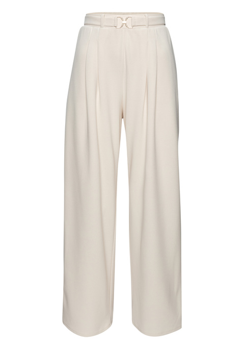Bild: Schlupfhose von LASCANA: Unifarbene weite Schlupfhose von Lascana mit Zierdetail am Bund. Elastischer Bund mit Gürtelschlaufen. Praktische Eingrifftaschen mit Platz für Essentials. Bundfalten, gerades Bein. Schön zu T-Shirts. Bügelfreie Qualität mit feiner Struktur.
