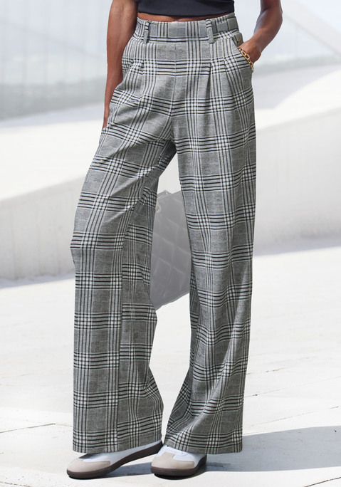 Bild: Schlupfhose von LASCANA: Schlupfhose von Lascana mit Allovermuster. Überzeugend: hohe Taille für viel Tragekomfort. Weit geschnittene Beine für modische Eleganz. Ideal für wenig formelle Anlässe. Elastisches Material für perfekte Passform.