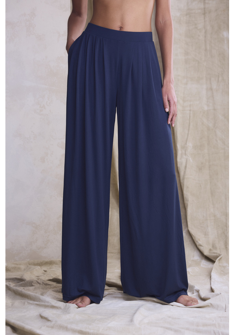 LASCANA Schlupfhose 'Extra Weit' blau Gr. 52/54 für Damen. Weit. Nachhaltig.
