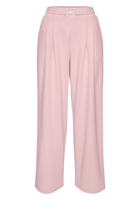 Bild: Schlupfhose von LASCANA: Unifarbene weite Schlupfhose von Lascana mit Zierdetail am Bund. Elastischer Bund mit Gürtelschlaufen. Praktische Eingrifftaschen mit Platz für Essentials. Bundfalten, gerades Bein. Schön zu T-Shirts. Bügelfreie Qualität mit feiner Struktur.