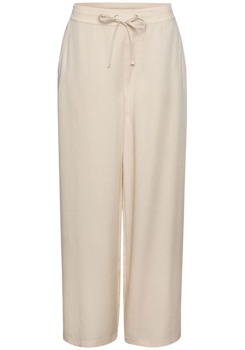 Bild: Schlupfhose von LASCANA: Unifarbene Palazzohose von Lascana. Bund mit metallisch glänzenden Ösen, Kordelzug und Gummizug hinten. Eingrifftaschen seitlich. Leichte Lyocell-Qualität.