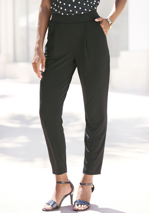 Bild: Schlupfhose von LASCANA: Schlupfhose in 7/8-Länge von Lascana. Unifarben. Zigarettenform. Glatter Bund mit breitem Gummi vorn, gesmokter Elastikbund hinten. Elastische Qualität.