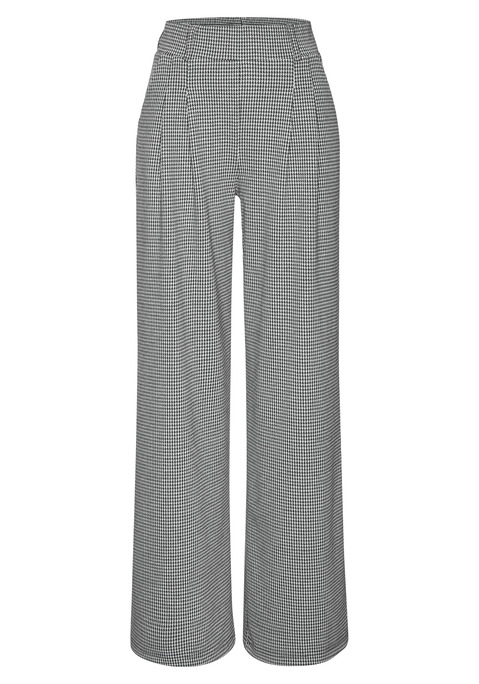 Bild: Schlupfhose von LASCANA: Schlupfhose von Lascana mit Allovermuster. Überzeugend: hohe Taille für viel Tragekomfort. Weit geschnittene Beine für modische Eleganz. Ideal für wenig formelle Anlässe. Elastisches Material für perfekte Passform.