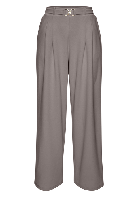 Bild: Schlupfhose von LASCANA: Unifarbene weite Schlupfhose von Lascana mit Zierdetail am Bund. Elastischer Bund mit Gürtelschlaufen. Praktische Eingrifftaschen mit Platz für Essentials. Bundfalten, gerades Bein. Schön zu T-Shirts. Bügelfreie Qualität mit feiner Struktur.