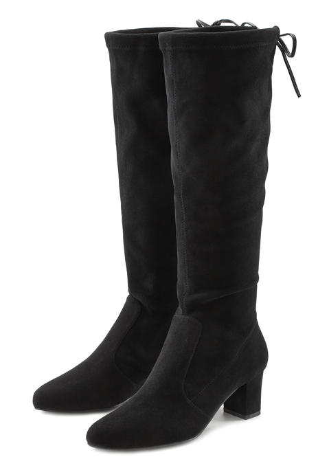 Bild: Schlupfstiefel von LASCANA: Stiefel mit Langschaft von LASCANA. Absatzhöhe ca. 6 cm. Obermaterial aus Microfaser. Futter und Decksohle aus Textil. Laufsohle aus Synthetik.