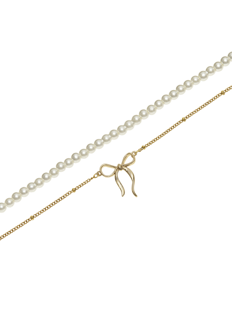 Bild: Schmuckset von LASCANA: 2-teiliges Schmuck-Set von Lascana. Künstliche Süßwasserperlenkette plus Verlängerungskette. Zusätzliche Kugel-Ankerkette mit gleicher Längenverteilung. Harmoniert mit Abendmode und Arbeitskleidung. Bestehend aus robustem Edelstahl, glänzend im Finish.