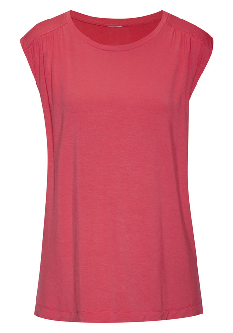 Bild: Shirttop von LASCANA: Top von Lascana im praktischen 2er-Pack. Vorverlegte Schulternähte mit dezenter Raffung. Rundhalsausschnitt mit Piping. Figurumspielend geschnitten. Viskosemix mit weichem Griff.