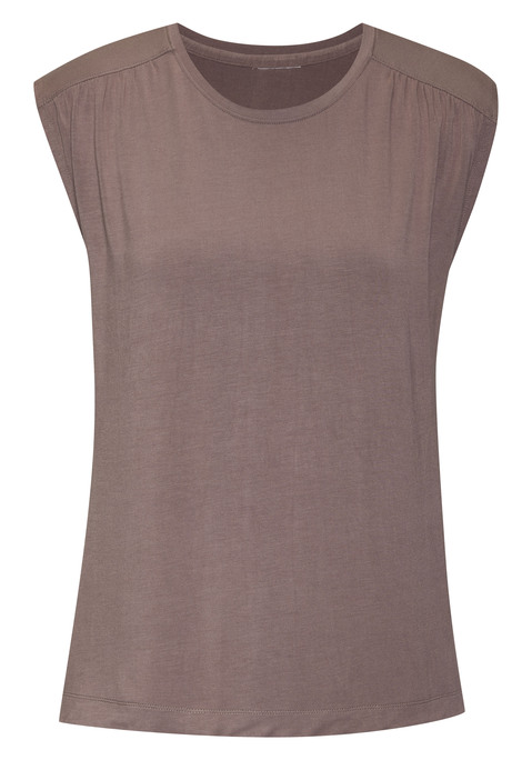 Bild: Shirttop von LASCANA: Top von Lascana im praktischen 2er-Pack. Vorverlegte Schulternähte mit dezenter Raffung. Rundhalsausschnitt mit Piping. Figurumspielend geschnitten. Viskosemix mit weichem Griff.