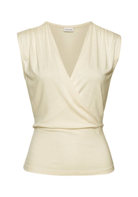 Bild: Shirttop von LASCANA: Raffiniert geschnittenes Jerseytop von Lascana mit schönem Cache-coeur-Ausschnitt. Dezente Raffung auf der Schulter. Schmeichelnde Taillennaht. Passt zu vielen Gelegenheiten. Elastische Viskosequalität.