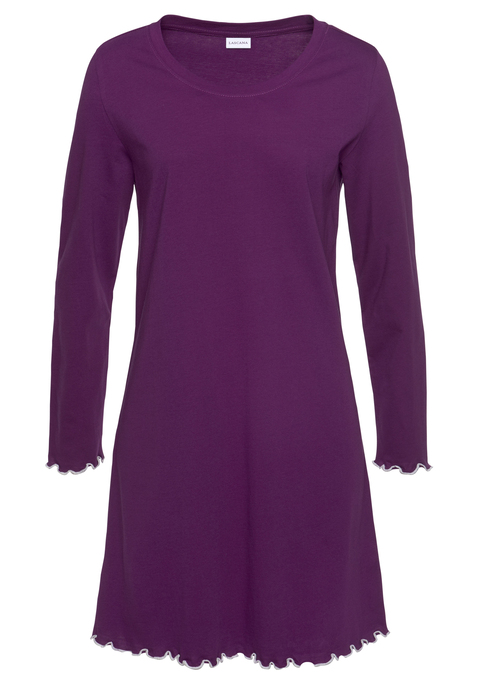 Bild: Sleepshirt von LASCANA: Klassisches Sleepshirt mit Wellensaum aus 100% Baumwolle. Mit jedem Kauf eines Artikels aus Cotton made in Africa untestützt Du die Initiative.