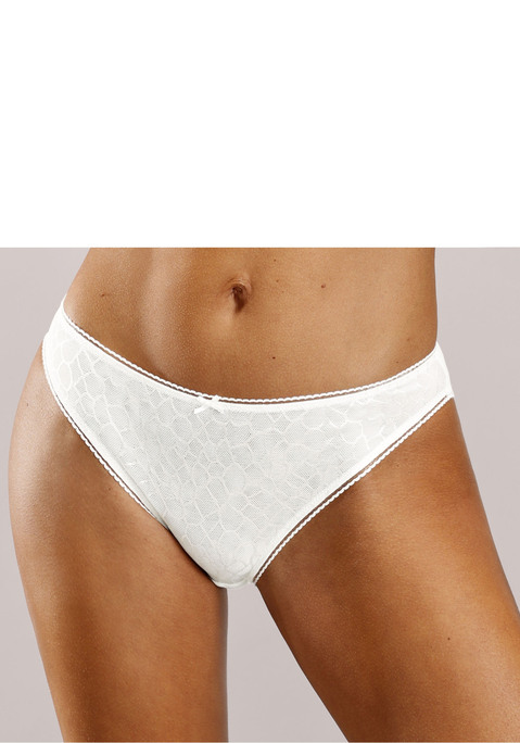 Bild: Slip von LASCANA: Modischer Slip mit feiner Zierschleife in der vorderen Mitte. Vorne aus modischem Netz-Muster aus Soft Mesh. Mit eingearbeitetem Baumwollzwickel. Passender BH aus der gleichen Serie erhältlich. Mit Liebe & Leidenschaft in Hamburg kreiert. Obermaterial: 85% Polyamid, 15% Elasthan.