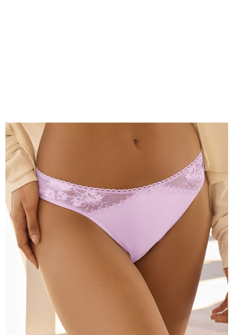 Bild: Slip von LASCANA: Hübscher Slip mit feinem Accessoire in der vorderen Mitte. Aus weichem Microtouch-Material mit hübschen Spitzeneinsätzen. Mit eingearbeitetem Baumwollzwickel. Passende BHs aus der gleichen Serie erhältlich. Mit Liebe & Leidenschaft in Hamburg kreiert. Obermaterial: 82% Polyamid TACTEL®, 18% Elasthan LYCRA®.