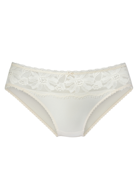 Bild: Slip von LASCANA: Femininer Slip in klassischer Schnittform. Aus Microtouch-Material mit Spitzeneinsätzen am Bund und hinten mittig. Mit feiner Zierschleife in der vorderen Mitte. Mit eingearbeitetem Baumwollzwickel. Mit Liebe & Leidenschaft in Hamburg kreiert. Aus 88% Polyamid, 12% Elasthan.