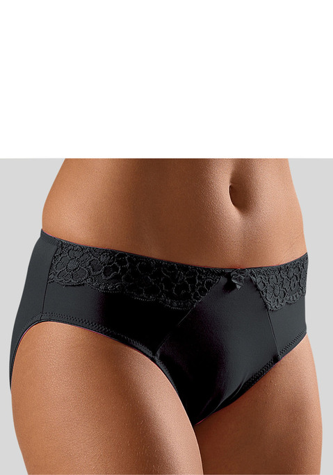 Bild: Slip von LASCANA: Lascana: Slip mit seitlichen Spitzeneinsätzen. Mit Baumwollzwickel. Aus 85% Polyamid, 15% Elasthan.