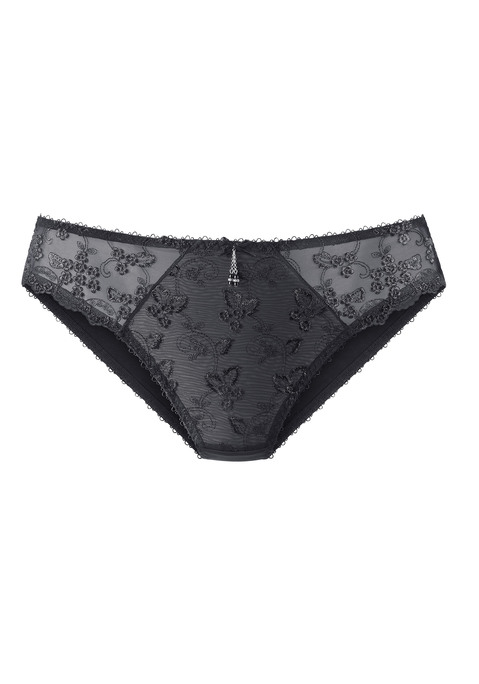 Bild: Slip von LASCANA: LASCANA: Slip leicht transparente Spitze im Vorderteil. Blickdichtes Microfaser-Material hinten. Dessous mit Baumwollzwickel. Aus 50% Polyamid, 30% Polyester, 20% Elasthan.