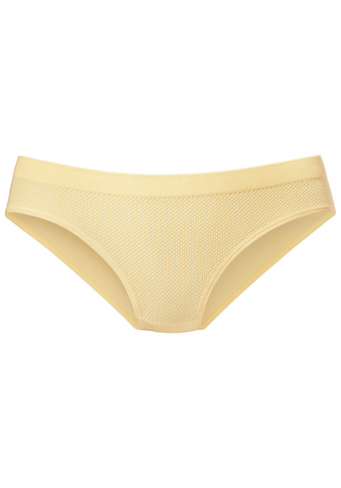 Bild: Slip von LASCANA: Modischer Slip aus angenehm weicher Baumwolle. In abdeckender, seamless Schnittform. Mit eingearbeitetem Baumwollzwickel. Passender BH aus der gleichen Serie erhältlich. Mit Liebe & Leidenschaft in Hamburg kreiert. In Größe 48/50 nicht seamless, sondern mit Seitennaht!. Obermaterial: 58% Baumwolle, 39% Polyamid, 3% Elasthan.