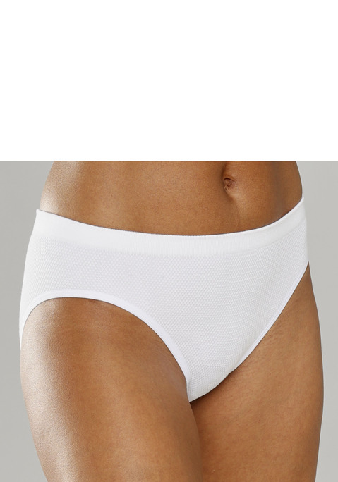 Bild: Slip von LASCANA: Modischer Slip aus angenehm weicher Baumwolle. In abdeckender, seamless Schnittform. Mit eingearbeitetem Baumwollzwickel. Passender BH aus der gleichen Serie erhältlich. Mit Liebe & Leidenschaft in Hamburg kreiert. In Größe 48/50 nicht seamless, sondern mit Seitennaht!. Obermaterial: 58% Baumwolle, 39% Polyamid, 3% Elasthan.