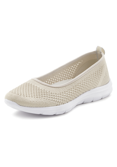 Bild: Sneaker Ballerinas von LASCANA: Ballerina VEGAN von LASCANA. Obermaterial, Futter und Decksohle aus Textil. Laufsohle aus Synthetik.