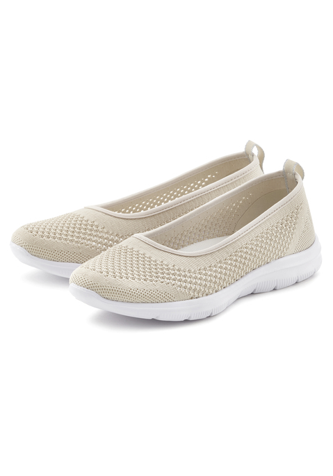 Bild: Sneaker Ballerinas von LASCANA: Ballerina VEGAN von LASCANA. Obermaterial, Futter und Decksohle aus Textil. Laufsohle aus Synthetik.