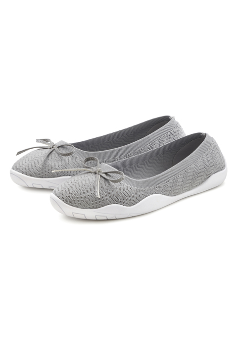 Bild: Sneaker Ballerinas von LASCANA: Ballerina mit ultraflacher und flexibler Sohle VEGAN von LASCANA. Obermaterial und Decksohle aus Textil. Laufsohle aus Synthetik.