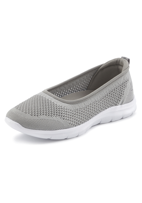 LASCANA Sneaker Ballerinas Damen grau Gr.41