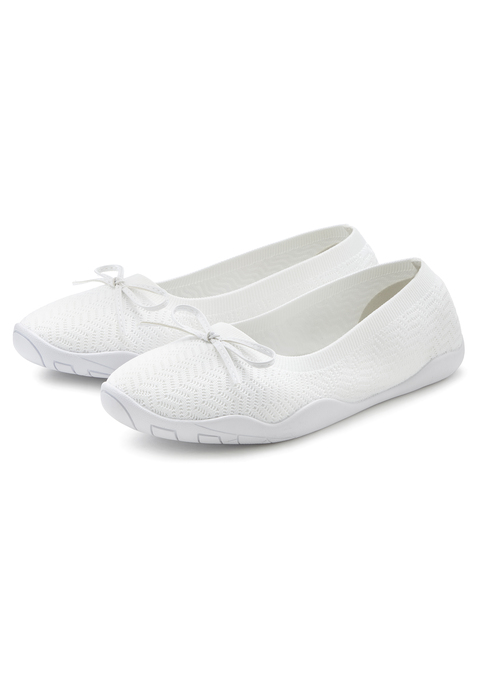 Bild: Sneaker Ballerinas von LASCANA: Ballerina mit ultraflacher und flexibler Sohle VEGAN von LASCANA. Obermaterial und Decksohle aus Textil. Laufsohle aus Synthetik.