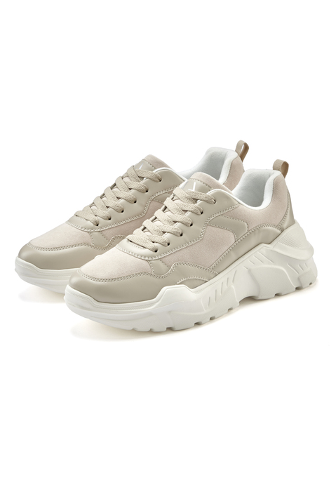 Bild: Sneaker von LASCANA: Sneaker im sportiven Look VEGAN von LASCANA. Obermaterial aus Textil und Lederimitat, Futter und Decksohle aus Textil. Laufsohle aus Synthetik.