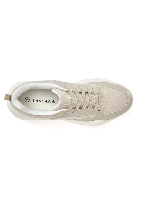 Bild: Sneaker von LASCANA: Sneaker im sportiven Look VEGAN von LASCANA. Obermaterial aus Textil und Lederimitat, Futter und Decksohle aus Textil. Laufsohle aus Synthetik.