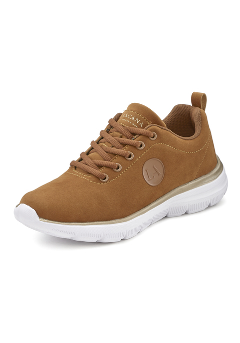 LASCANA Sneaker Damen camelfarben-goldfarben Gr.37