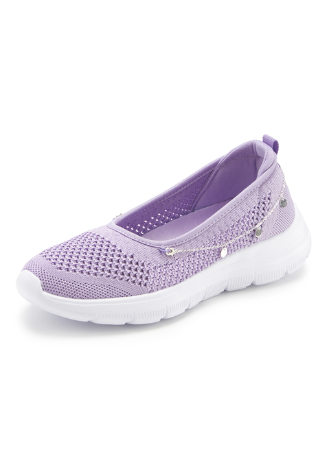 Bild: Sneaker von LASCANA: Für Freizeit und Urlaub: Sneaker mit Ketten-Element VEGAN von LASCANA. Bequem zum Reinschlüpfen. Obermaterial aus Mesh. Decksohle aus Textil. Laufsohle aus Synthetik.