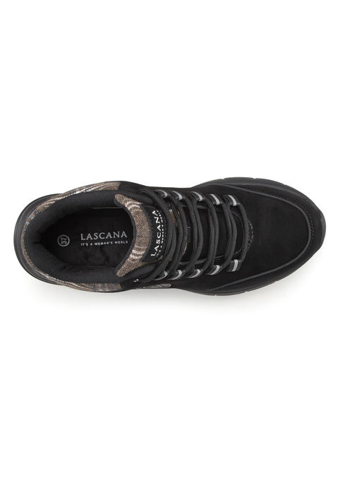 Bild: Sneaker von LASCANA: Sneaker-Boots VEGAN von LASCANA. Obermaterial aus Lederimitat. Futter und Decksohle aus Textil. Laufsohle aus Synthetik.