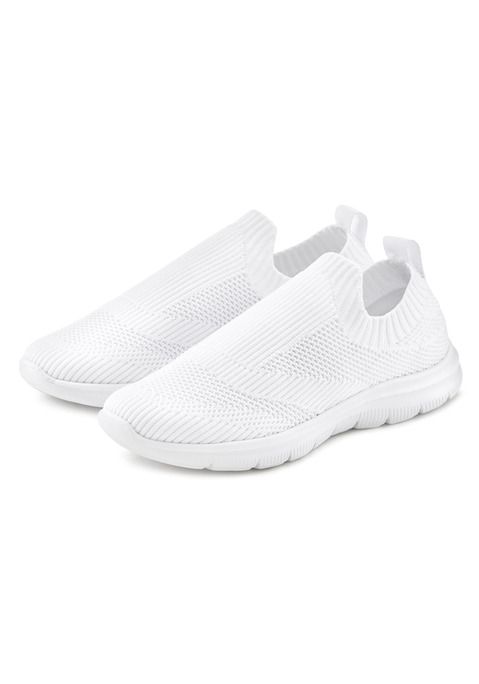 Bild: Sneaker von LASCANA: Sneaker VEGAN von LASCANA. Passt sich optimal dem Fuß an. Einfacher Ein- und Ausstieg durch Elastikeinsatz. Obermaterial, Futter und Decksohle aus Mesh. Laufsohle aus Synthetik.