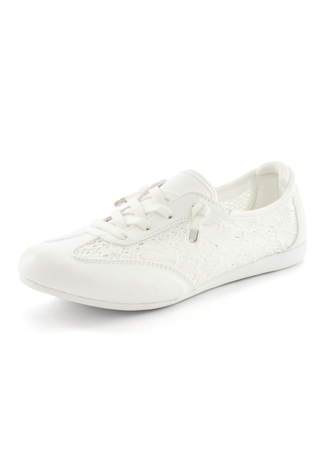 Bild: Sneaker von LASCANA: Im modischen Look mit Spitze: Sneaker von Lascana. Komfortable weiche Innensohle. Herausnehmbare Innensohle, für lose Einlagen geeignet. Schön für die Freizeit und für etwas feinere Anlässe.