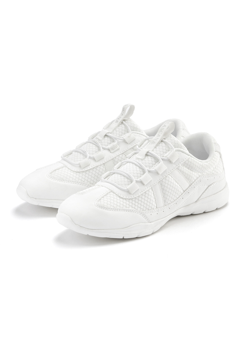 Bild: Sneaker von LASCANA: Sneaker mit elastischen Schnürbändern VEGAN von LASCANA. Obermaterial aus Lederimitat und Textil. Futter und Decksohle aus Textil. Laufsohle aus Synthetik.