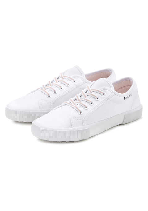 Bild: Sneaker von LASCANA: Sneaker mit stretchigen Schnürbändern VEGAN von LASCANA. Obermaterial, Futter und Decksohle aus Textil. Laufsohle aus Synthetik.